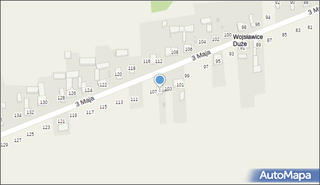 Wojsławice, 3 Maja, 105, mapa Wojsławice