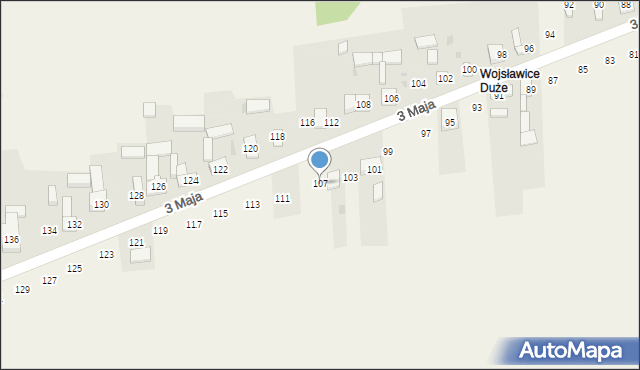 Wojsławice, 3 Maja, 107, mapa Wojsławice