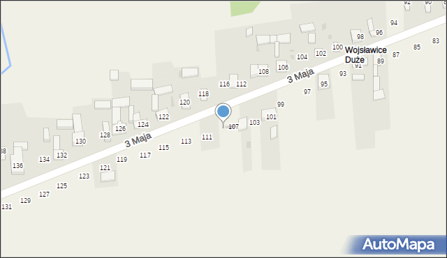 Wojsławice, 3 Maja, 109, mapa Wojsławice