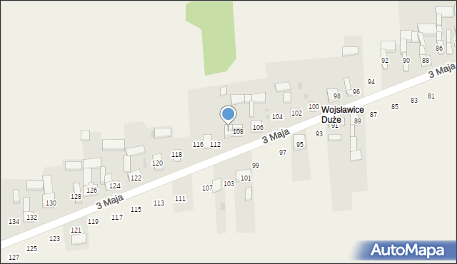 Wojsławice, 3 Maja, 110, mapa Wojsławice