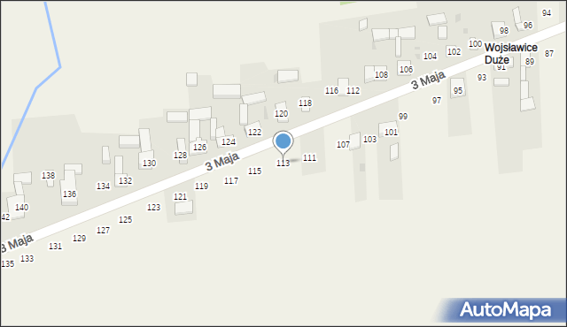 Wojsławice, 3 Maja, 113, mapa Wojsławice