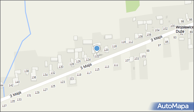 Wojsławice, 3 Maja, 122, mapa Wojsławice