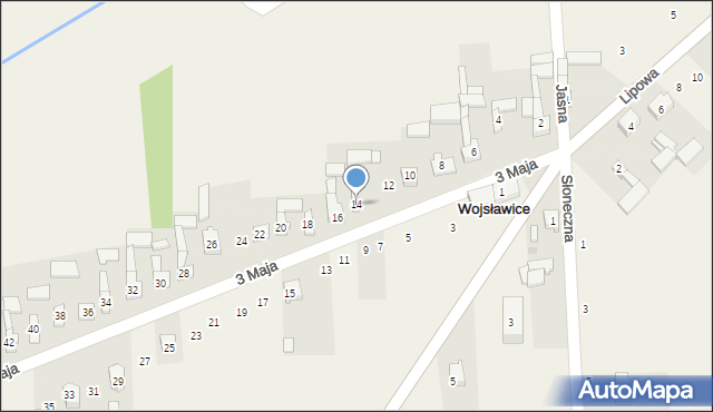 Wojsławice, 3 Maja, 14, mapa Wojsławice