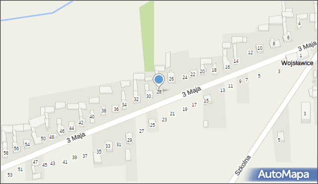 Wojsławice, 3 Maja, 28, mapa Wojsławice