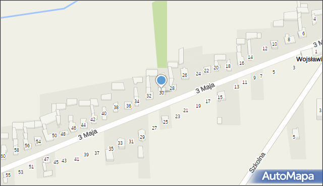 Wojsławice, 3 Maja, 30, mapa Wojsławice