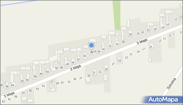 Wojsławice, 3 Maja, 38, mapa Wojsławice