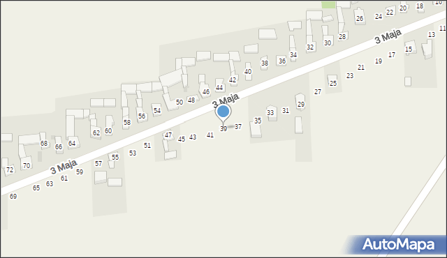 Wojsławice, 3 Maja, 39, mapa Wojsławice