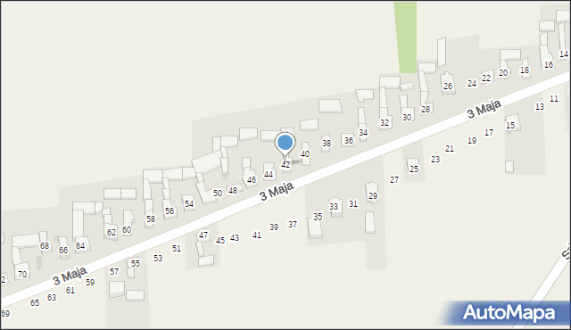 Wojsławice, 3 Maja, 42, mapa Wojsławice