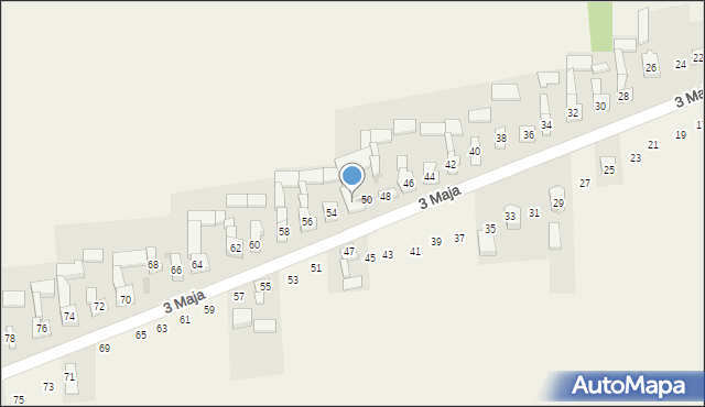 Wojsławice, 3 Maja, 52, mapa Wojsławice