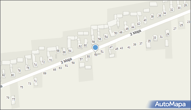 Wojsławice, 3 Maja, 53, mapa Wojsławice