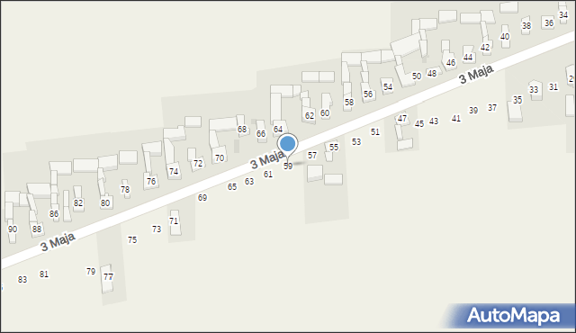 Wojsławice, 3 Maja, 59, mapa Wojsławice