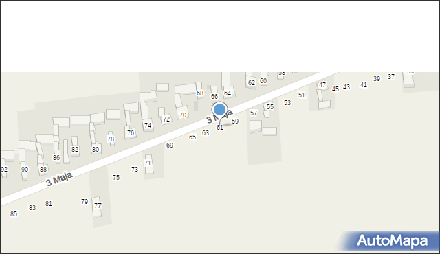 Wojsławice, 3 Maja, 61, mapa Wojsławice