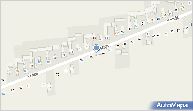 Wojsławice, 3 Maja, 63, mapa Wojsławice