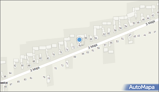 Wojsławice, 3 Maja, 70, mapa Wojsławice