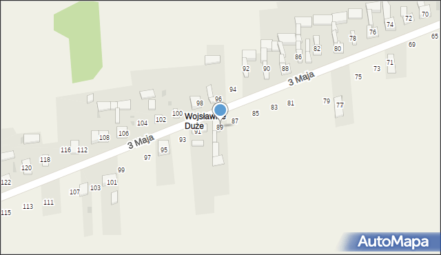 Wojsławice, 3 Maja, 89, mapa Wojsławice