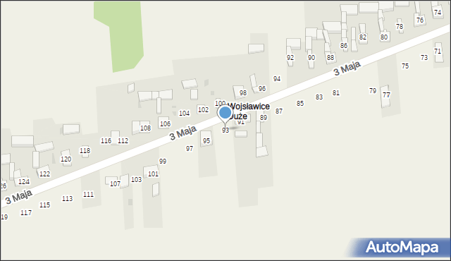 Wojsławice, 3 Maja, 93, mapa Wojsławice