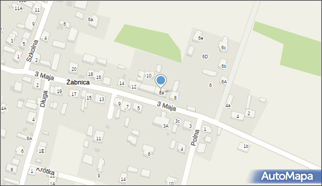 Żabnica, 3 Maja, 8a, mapa Żabnica