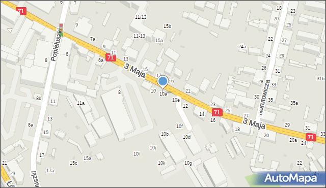 Zgierz, 3 Maja, 10a, mapa Zgierz