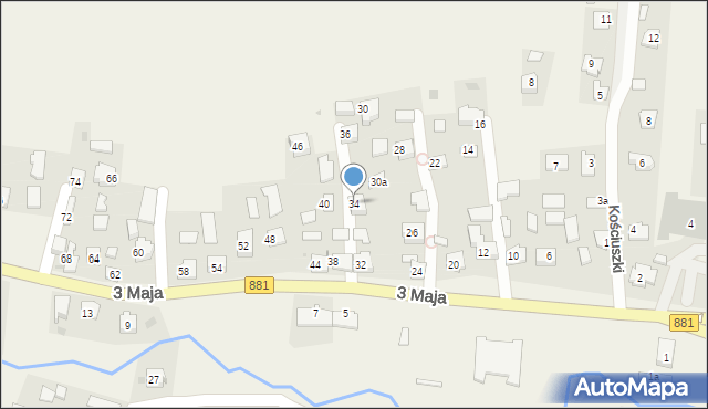 Żurawica, 3 Maja, 34, mapa Żurawica