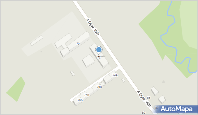 Gościno, 4 Dywizji Wojska Polskiego, 72, mapa Gościno