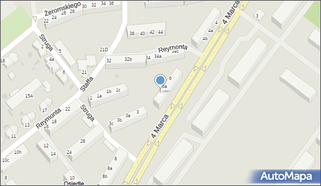 Koszalin, 4 Marca, 6b, mapa Koszalina