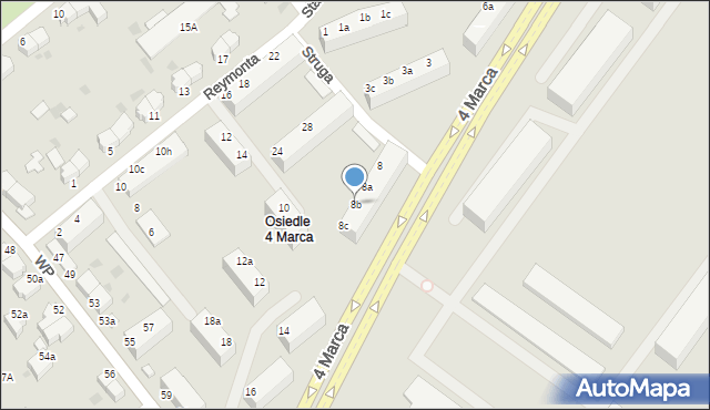 Koszalin, 4 Marca, 8b, mapa Koszalina