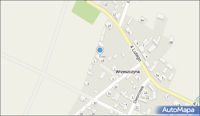 Wrzeszczyna, 4 Lutego, 16A, mapa Wrzeszczyna