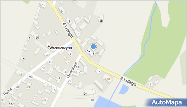 Wrzeszczyna, 4 Lutego, 5, mapa Wrzeszczyna