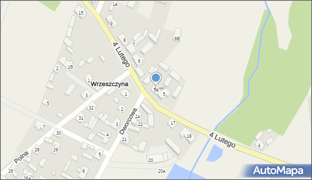 Wrzeszczyna, 4 Lutego, 5a, mapa Wrzeszczyna