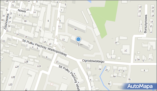 Krotoszyn, 56 Pułku Piechoty Wielkopolskiej, 3, mapa Krotoszyna