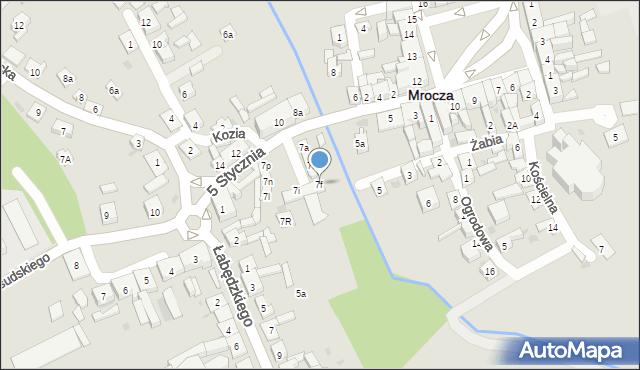 Mrocza, 5 Stycznia, 7f, mapa Mrocza