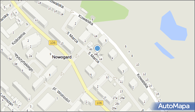 Nowogard, 5 Marca, 3a, mapa Nowogard