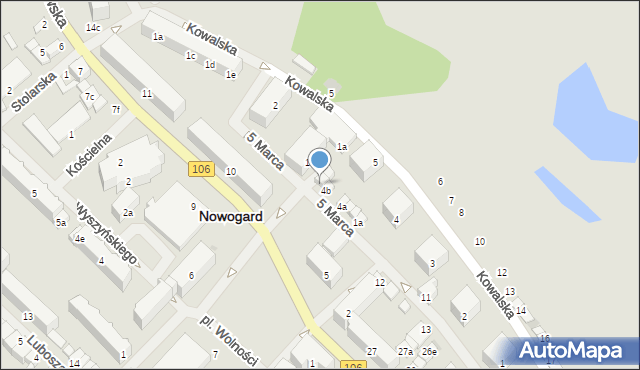 Nowogard, 5 Marca, 5a, mapa Nowogard