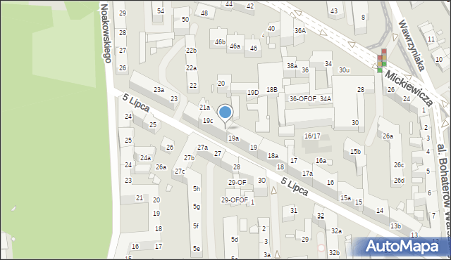 Szczecin, 5 Lipca, 19b, mapa Szczecina