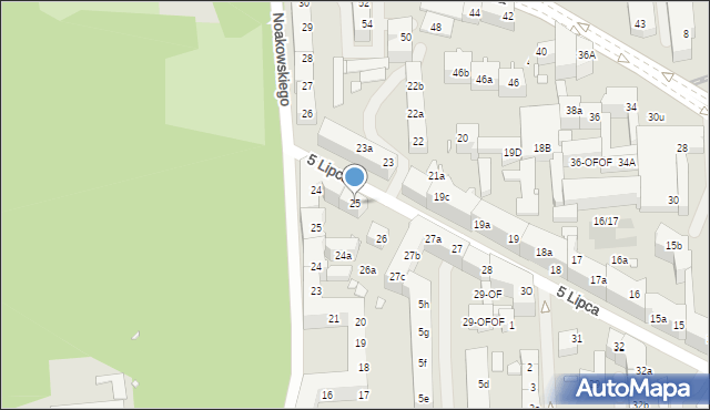 Szczecin, 5 Lipca, 25, mapa Szczecina