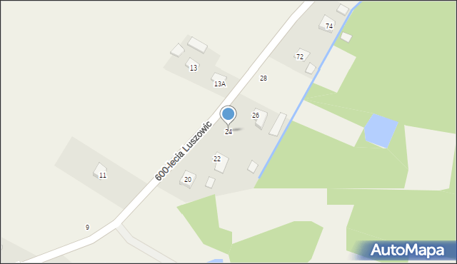 Luszowice, 600-lecia Luszowic, 24, mapa Luszowice