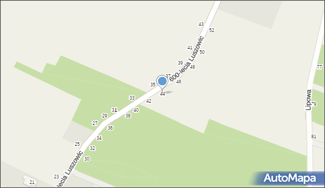 Luszowice, 600-lecia Luszowic, 44, mapa Luszowice