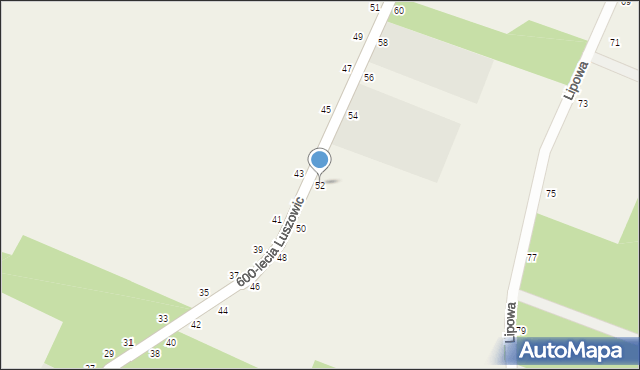 Luszowice, 600-lecia Luszowic, 52, mapa Luszowice