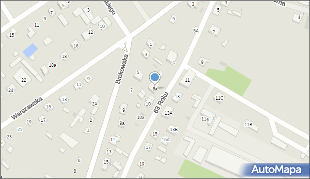 Ostrów Mazowiecka, 63 Roku, 8a, mapa Ostrów Mazowiecka