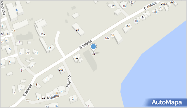 Mielno, 6 Marca, 14, mapa Mielno