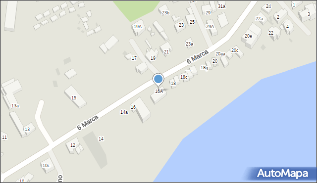 Mielno, 6 Marca, 16A, mapa Mielno