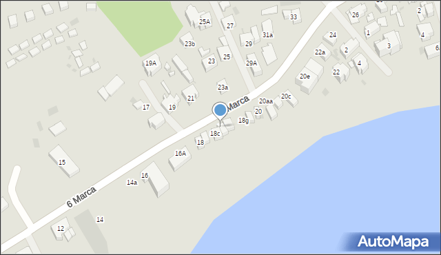 Mielno, 6 Marca, 18d, mapa Mielno