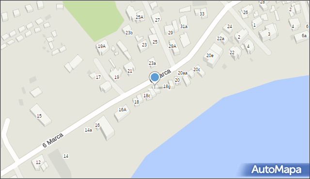 Mielno, 6 Marca, 18e, mapa Mielno