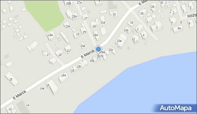 Mielno, 6 Marca, 20, mapa Mielno