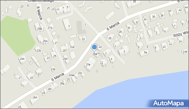 Mielno, 6 Marca, 22a, mapa Mielno