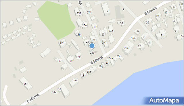 Mielno, 6 Marca, 23a, mapa Mielno