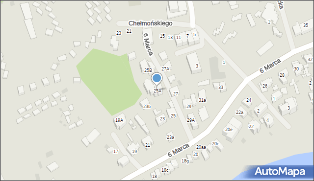 Mielno, 6 Marca, 25A, mapa Mielno