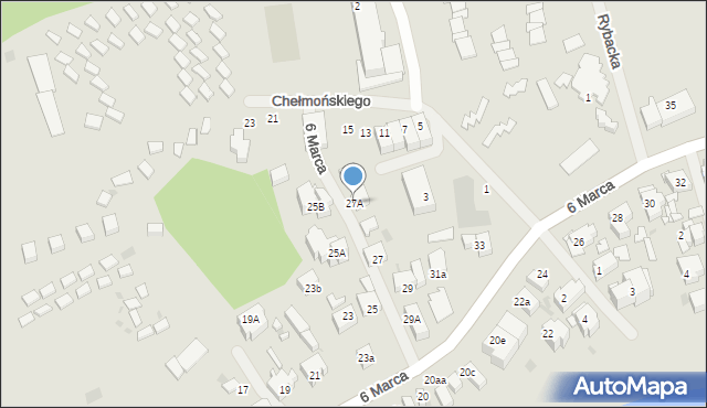 Mielno, 6 Marca, 27A, mapa Mielno