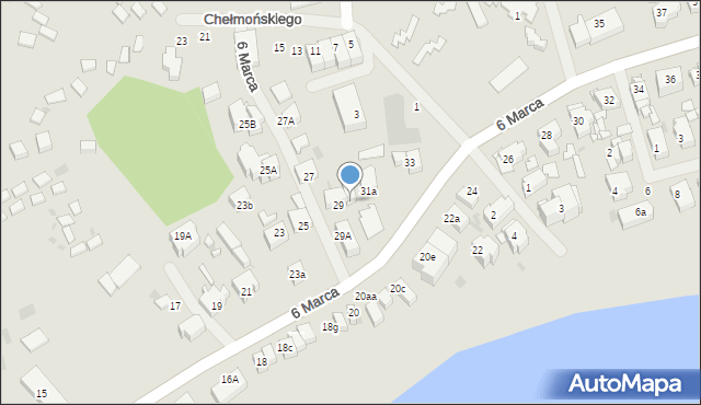 Mielno, 6 Marca, 31, mapa Mielno