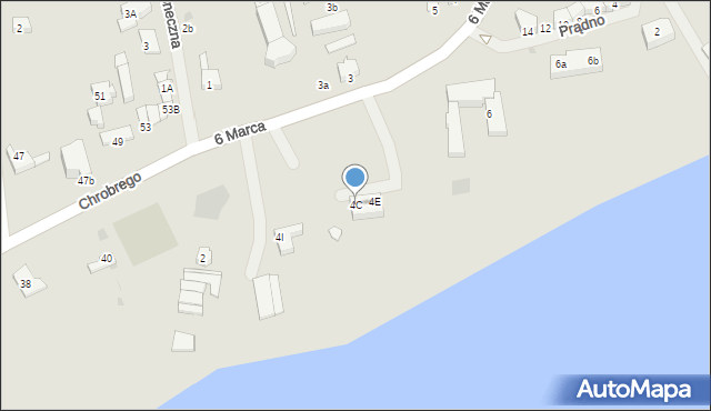 Mielno, 6 Marca, 4C, mapa Mielno